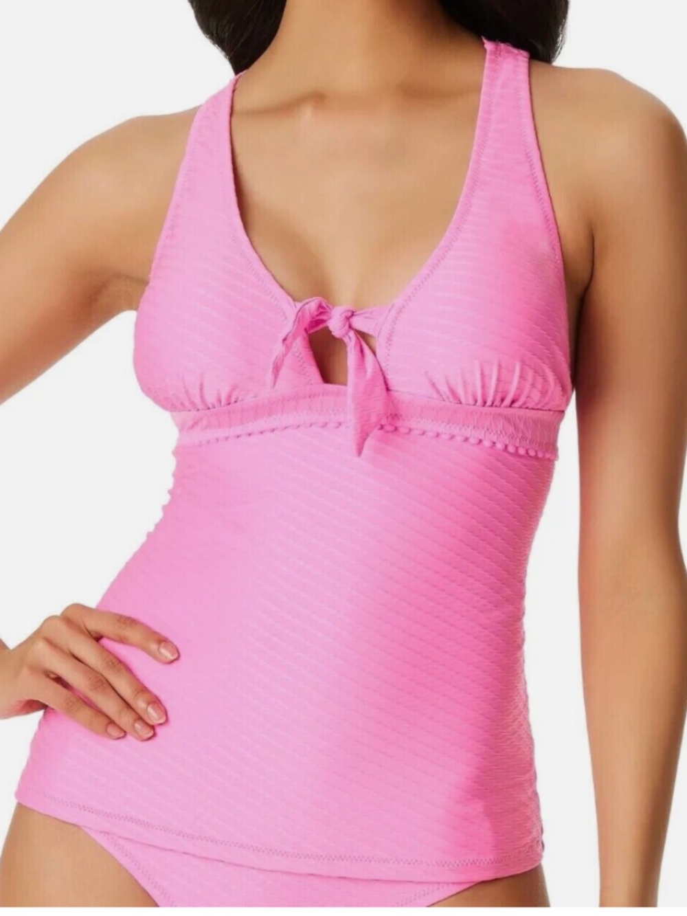 Jessica Simpson Large Pink Tankini Swim Top NWT